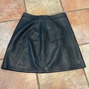 Zara basic vegan leather mini skirt size small black